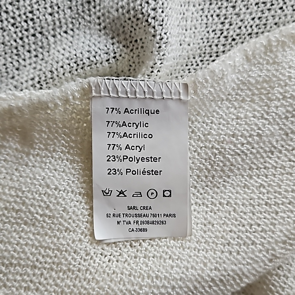 Caty Lesca Knit Lace Cardigan Sweater Size 3 - Picture 13 of 16